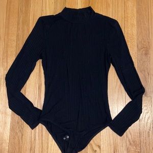 Black long sleeve body suit